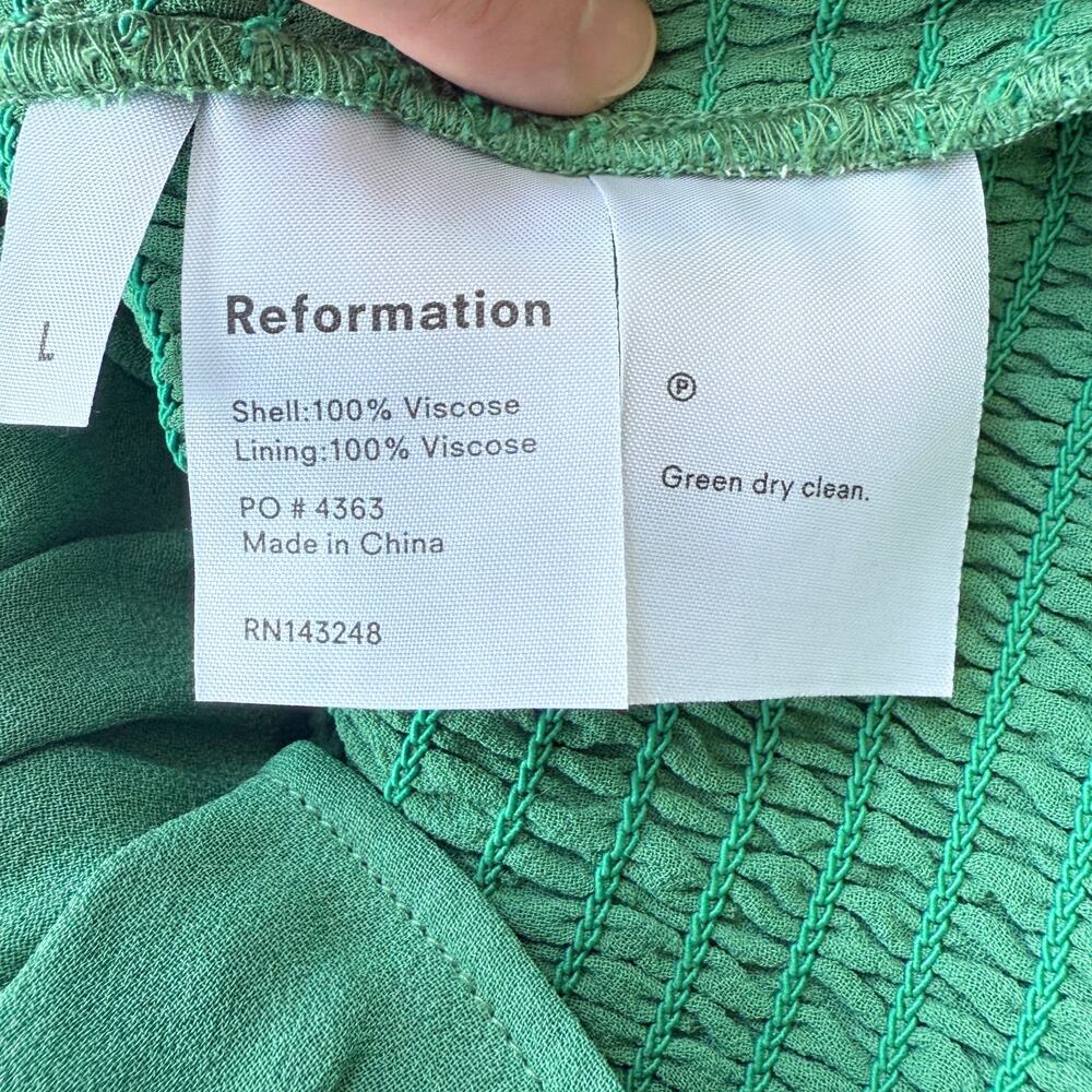 Reformation Chantilly Dress Green Floral Mini L ASO Southern Hospitality Garden - Picture 8 of 16
